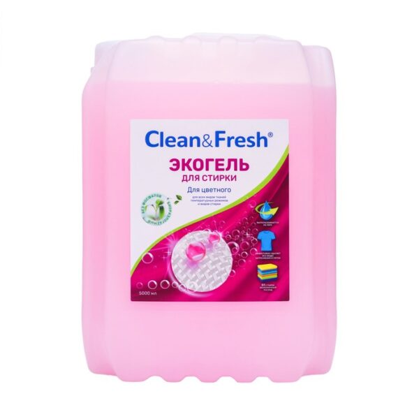 Гель для стирки "Clean&Fresh" для цветного белья, 5 л